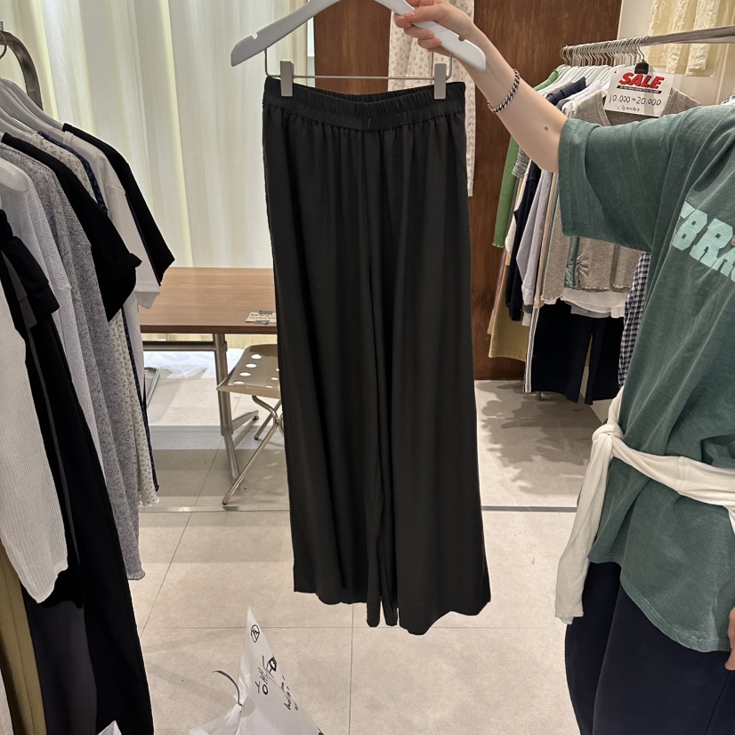 BUCKLE韓國直郵實拍女士新款26春夏時尚推薦休閑褲亞麻布BUCKLE休閑褲圖色3