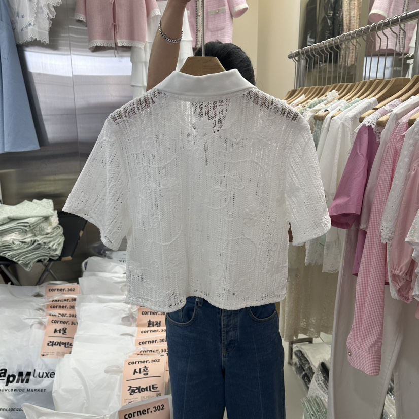 CORNER韓國代購女裝新品26春夏時尚熱賣人氣推薦襯衫蕾絲衫CORNER.302襯衫/蕾絲衫