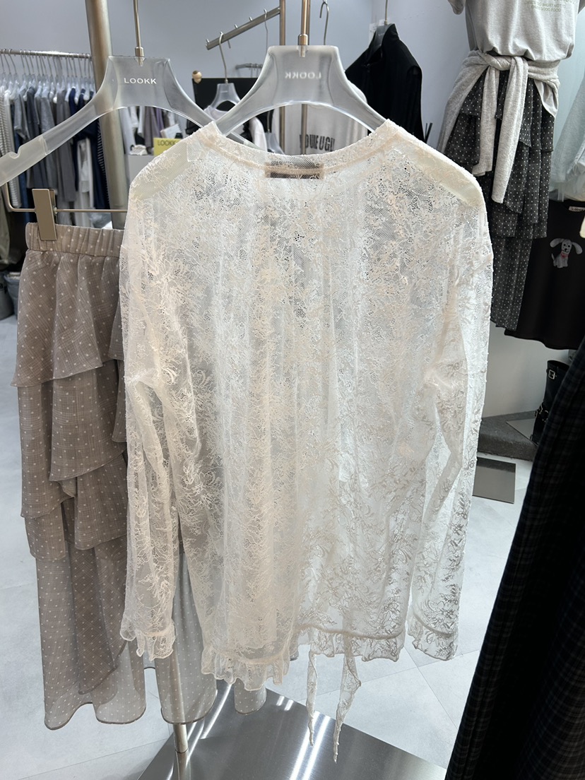 LOOKK/MIMME東大門直郵女裝新品26春夏職業休閑襯衫蕾絲衫LOOKK/MIMME襯衫/蕾絲衫