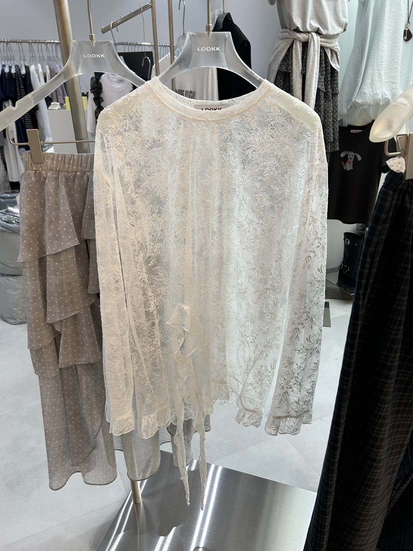 LOOKK/MIMME東大門直郵女裝新品26春夏職業休閑襯衫蕾絲衫LOOKK/MIMME襯衫/蕾絲衫圖色1