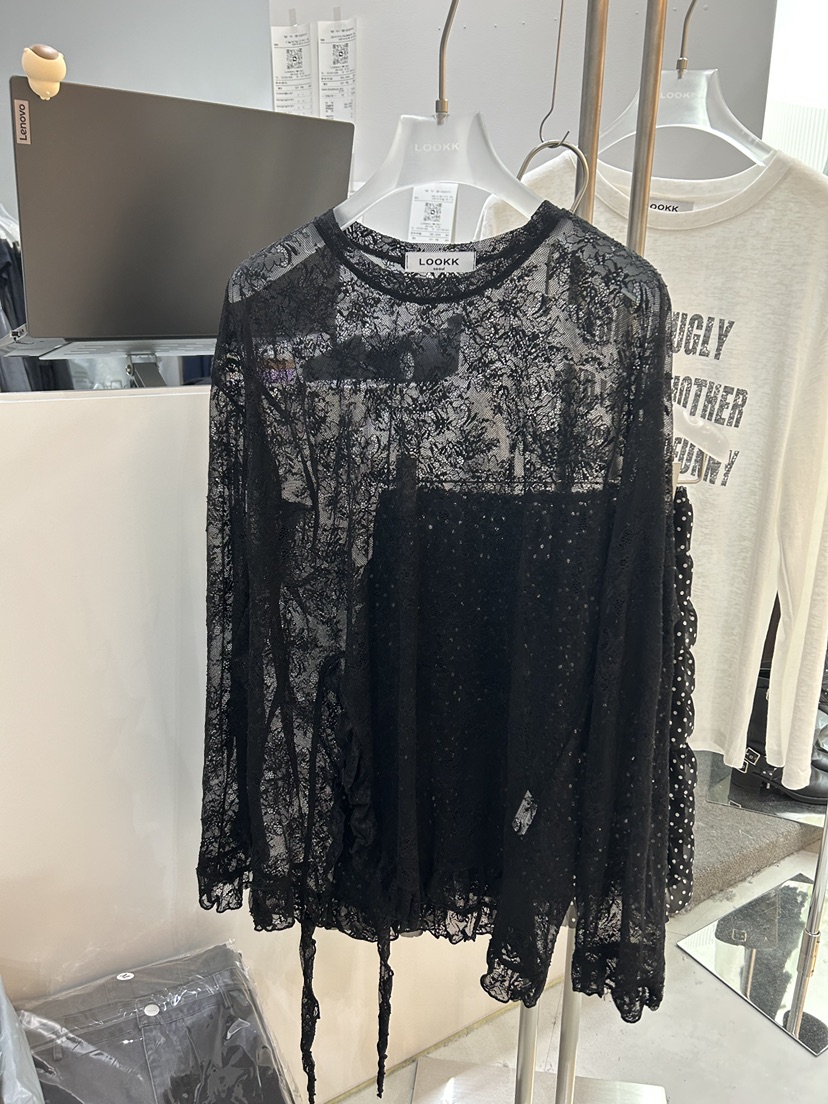 LOOKK/MIMME東大門直郵女裝新品26春夏職業休閑襯衫蕾絲衫LOOKK/MIMME襯衫/蕾絲衫圖色2