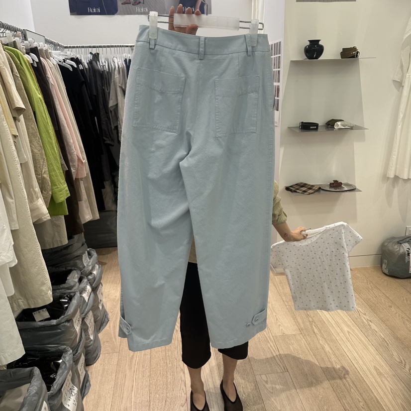 REIRAI韓國代購女裝新品時尚推薦休閑人氣熱賣休閑褲口袋Reirai休閑褲