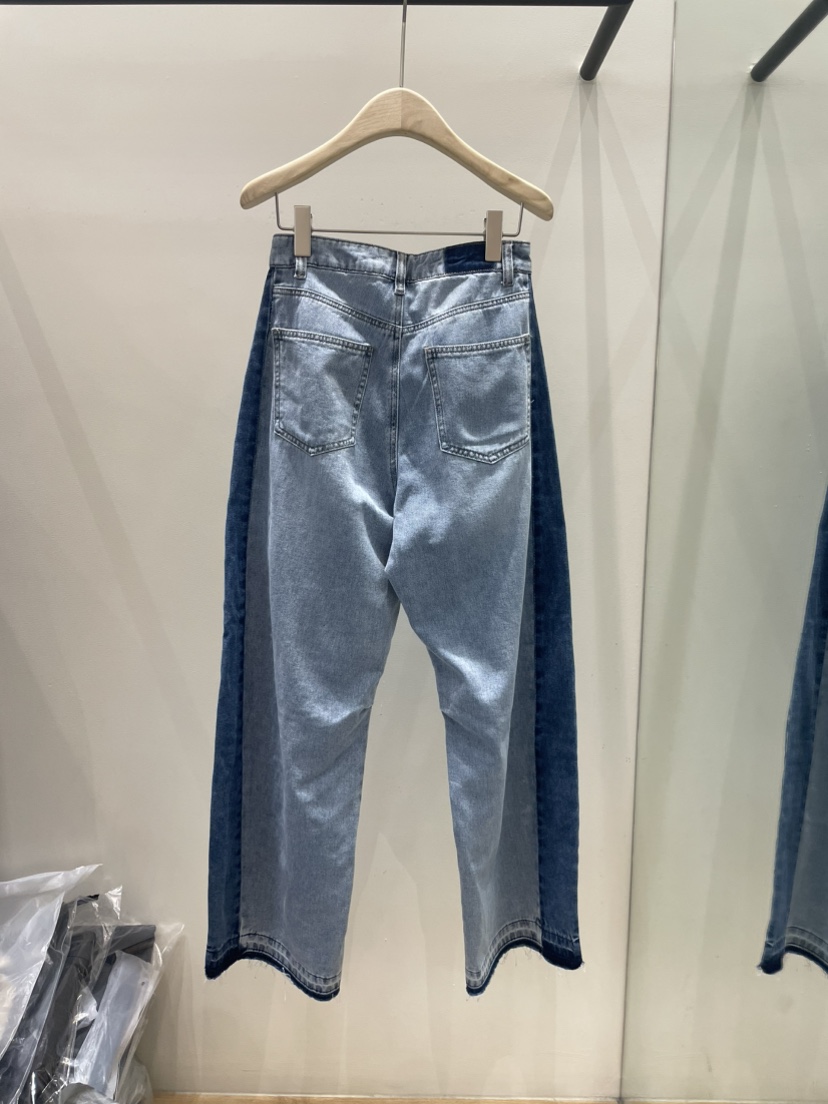 NEOUL韓國直郵實拍女士新品職業時尚26春夏推薦26夏季牛仔褲NEOUL/ahin雙領標簽牛仔褲