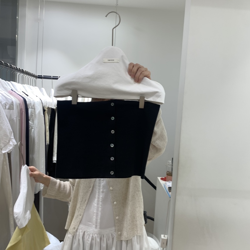 VERVEINE東大門代購女裝新款休閑真品熱賣26春夏吊帶背心紐扣VERVEINE吊帶/背心圖色3