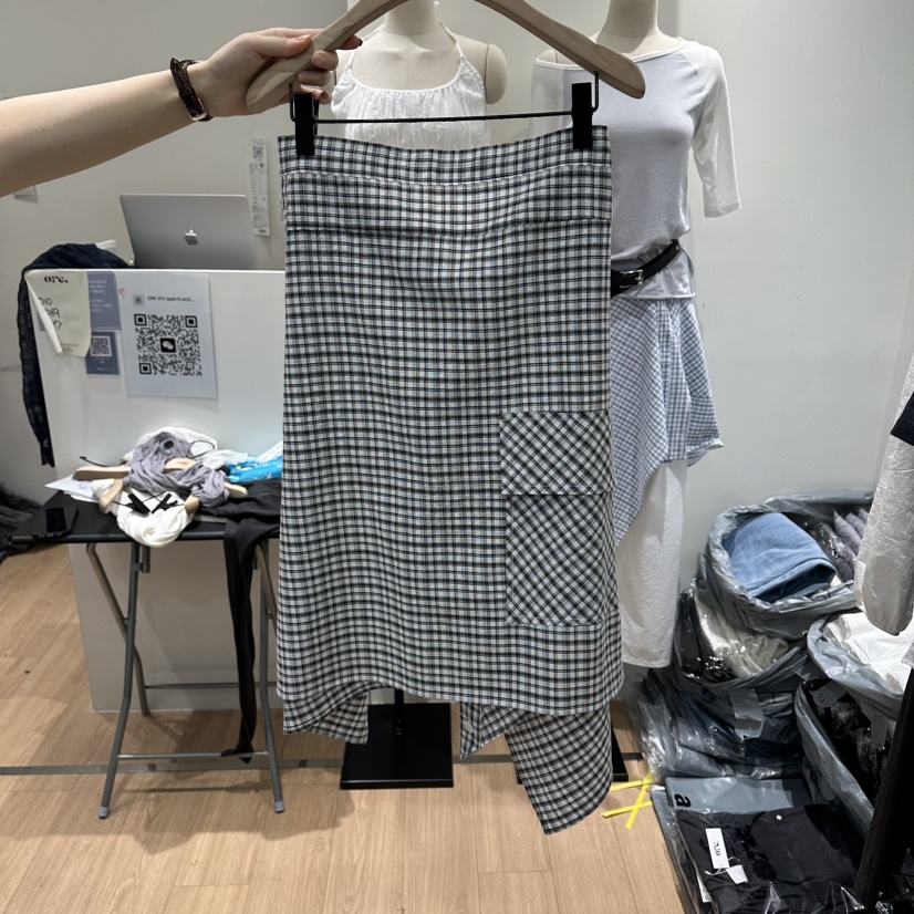 ORE-P東大門實拍女裝新款休閑熱賣半身裙中短裙不含腰帶ORE半身裙/中短裙