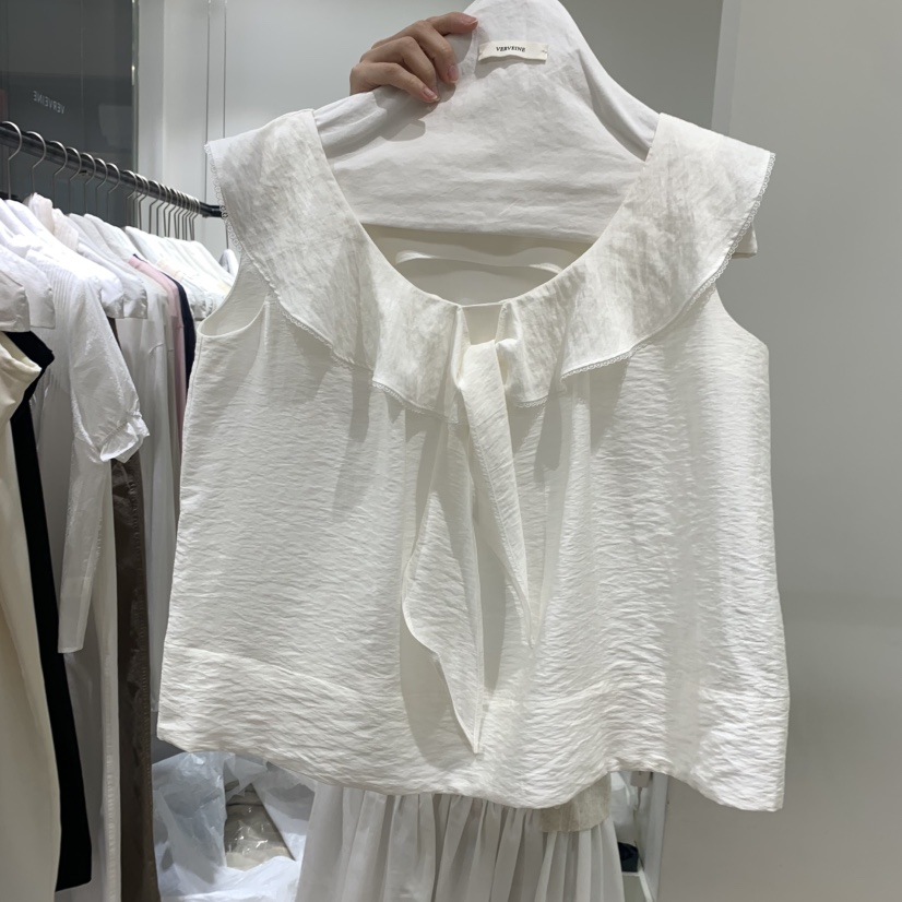 VERVEINE韓國直郵實拍女裝新品職業26夏季吊帶背心荷葉邊VERVEINE吊帶/背心圖色1