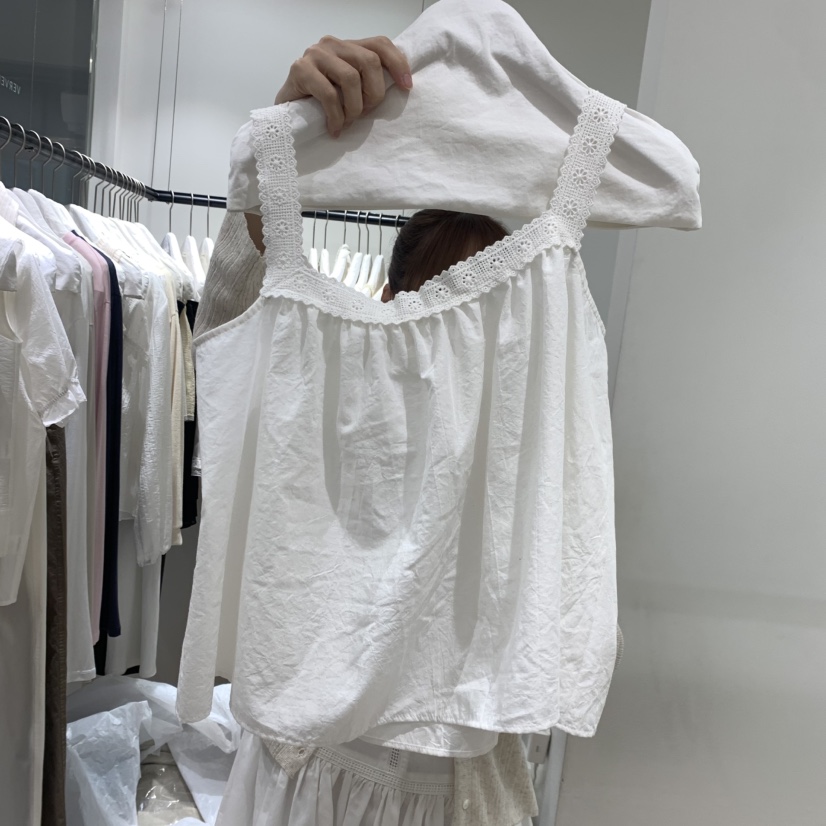 VERVEINE韓國直郵女裝新品休閑26春夏推薦職業吊帶背心蕾絲VERVEINE吊帶/背心