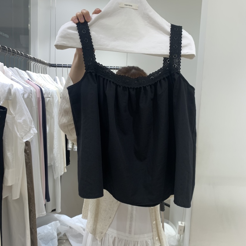 VERVEINE韓國直郵女裝新品休閑26春夏推薦職業吊帶背心蕾絲VERVEINE吊帶/背心圖色2
