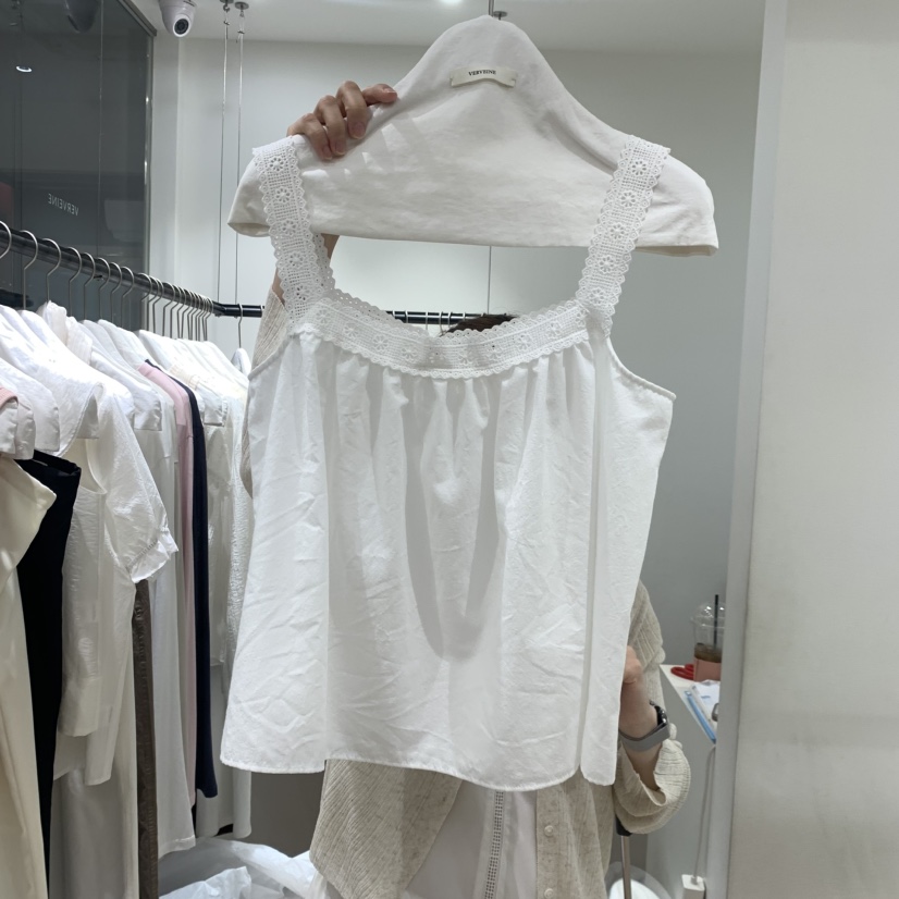 VERVEINE韓國直郵女裝新品休閑26春夏推薦職業吊帶背心蕾絲VERVEINE吊帶/背心圖色3