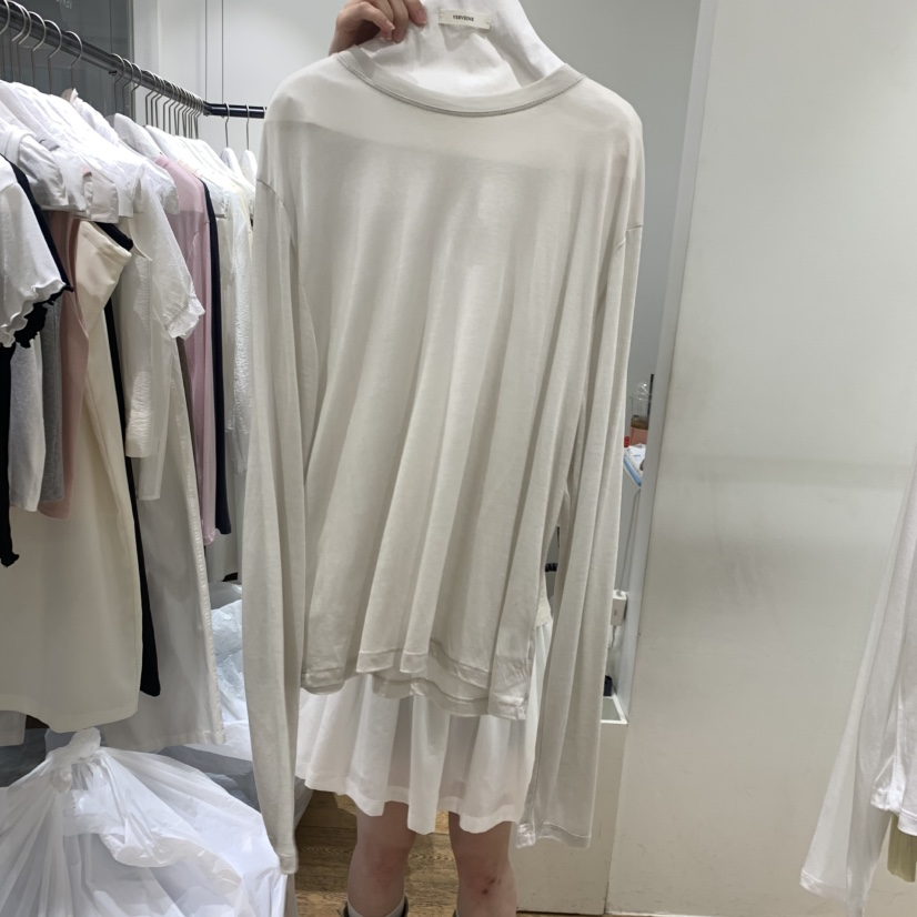 VERVEINE韓國東大門直郵女裝新品休閑26春夏推薦長袖T恤寬松VERVEINE長袖T恤圖色2