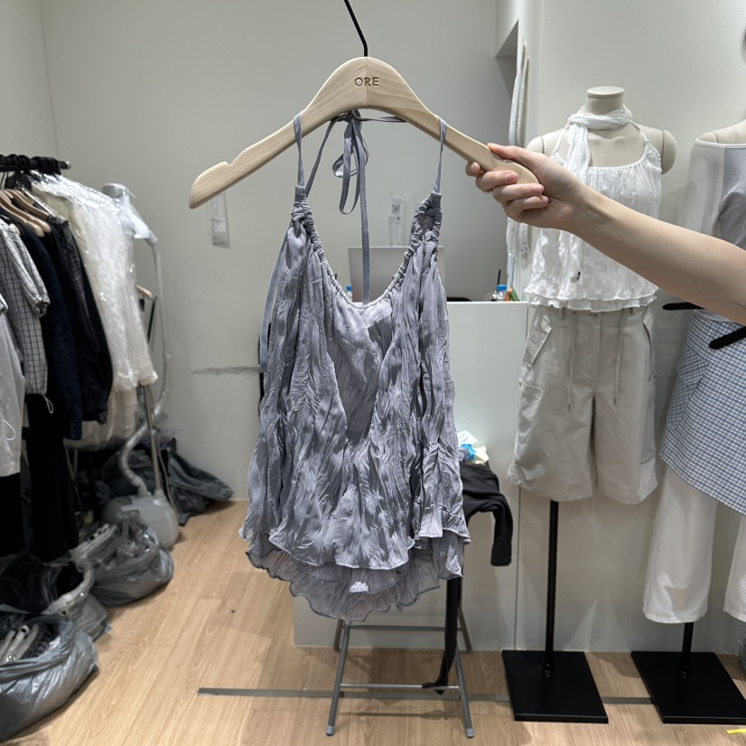 ORE-P東大門實拍女裝新品熱賣職業26春夏推薦吊帶背心雪紡ORE吊帶/背心圖色1
