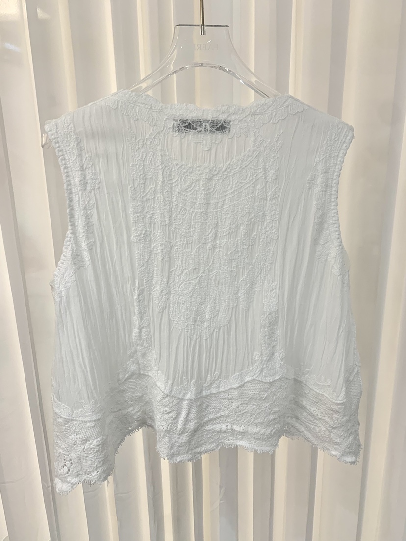 FABRIC韓國直郵女裝新款26夏季推薦26春夏襯衫蕾絲衫刺繡FABRIC襯衫/蕾絲衫