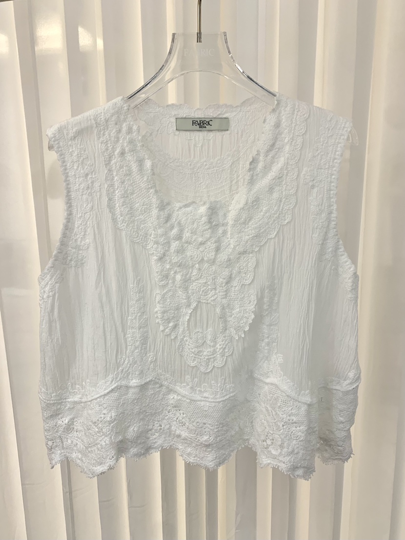 FABRIC韓國直郵女裝新款26夏季推薦26春夏襯衫蕾絲衫刺繡FABRIC襯衫/蕾絲衫圖色1