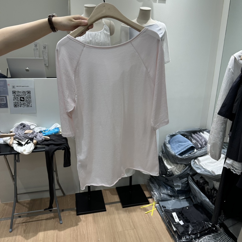 ORE-P韓國直郵女裝新品休閑人氣時尚26夏季熱賣T恤插肩袖ORET恤
