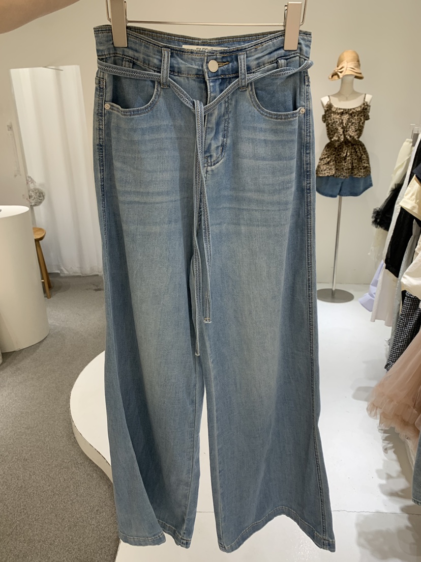 FABRIC韓國東大門代購女士新品職業休閑26夏季人氣牛仔褲FABRIC牛仔褲