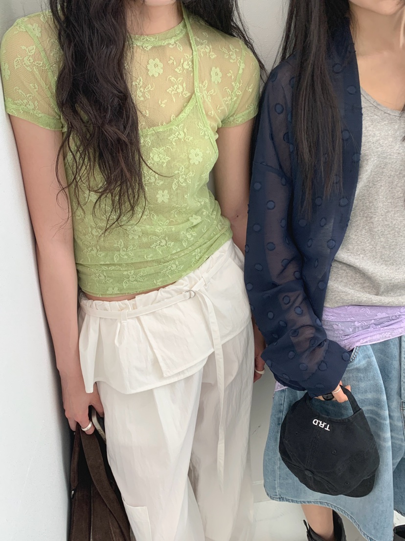 JKICHI東大門實拍女士新品真品休閑人氣時尚襯衫蕾絲衫花朵JKICHI襯衫/蕾絲衫