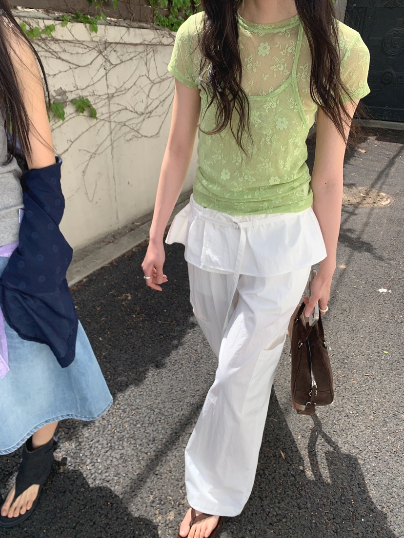 JKICHI東大門實拍女士新品真品休閑人氣時尚襯衫蕾絲衫花朵JKICHI襯衫/蕾絲衫
