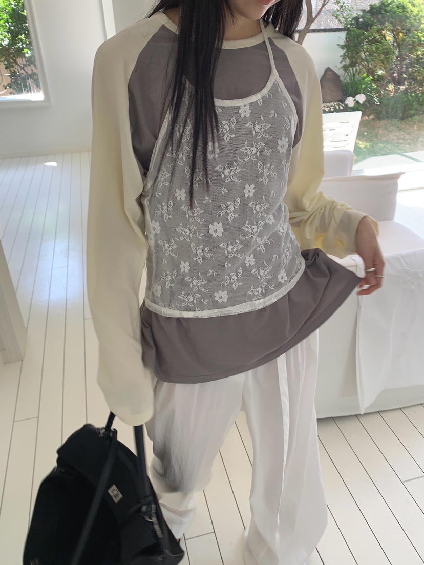 JKICHI東大門實拍女士新品真品休閑人氣時尚襯衫蕾絲衫花朵JKICHI襯衫/蕾絲衫