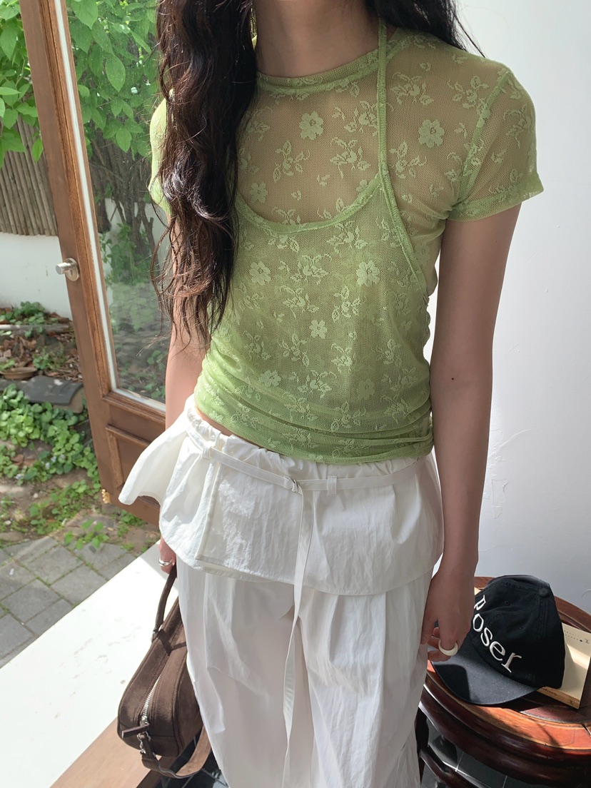 JKICHI東大門實拍女士新品真品休閑人氣時尚襯衫蕾絲衫花朵JKICHI襯衫/蕾絲衫