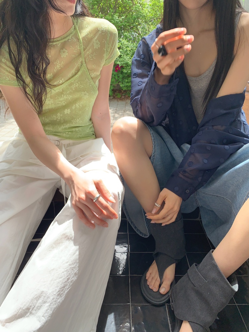JKICHI東大門實拍女士新品真品休閑人氣時尚襯衫蕾絲衫花朵JKICHI襯衫/蕾絲衫