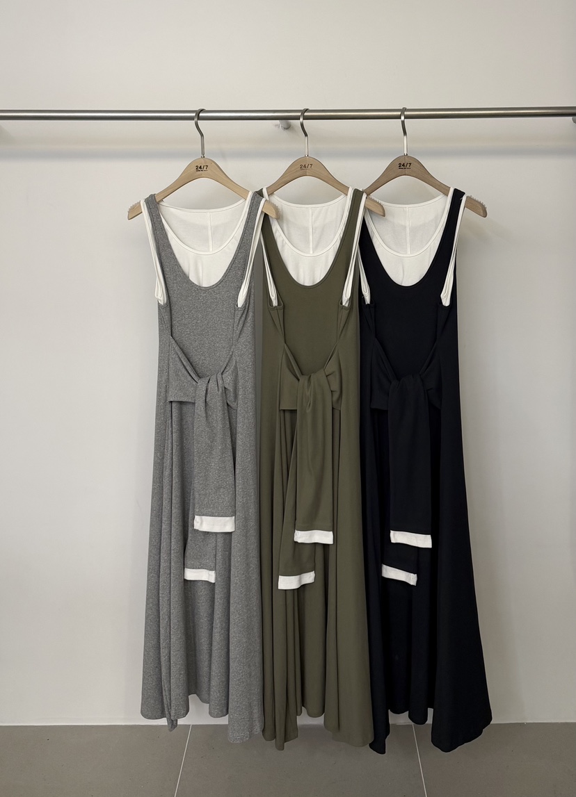TWENTY FOUR SEVEN24-7韓國直郵女裝新品人氣連衣裙假兩件TEWNTY FOUR SEVEN24-7連衣裙