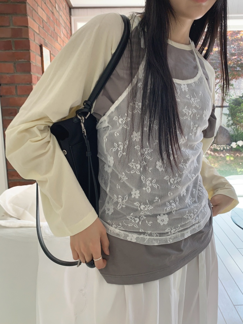 JKICHI韓國直郵女裝新品26夏季時尚長袖T恤不含腰帶插肩袖JKICHI長袖T恤