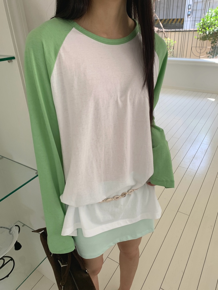 JKICHI韓國直郵女裝新品26夏季時尚長袖T恤不含腰帶插肩袖JKICHI長袖T恤