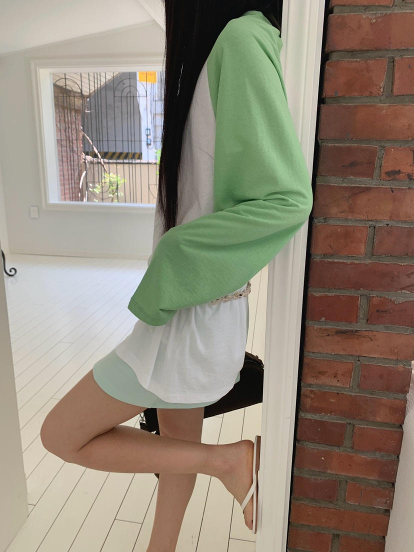JKICHI韓國直郵女裝新品26夏季時尚長袖T恤不含腰帶插肩袖JKICHI長袖T恤