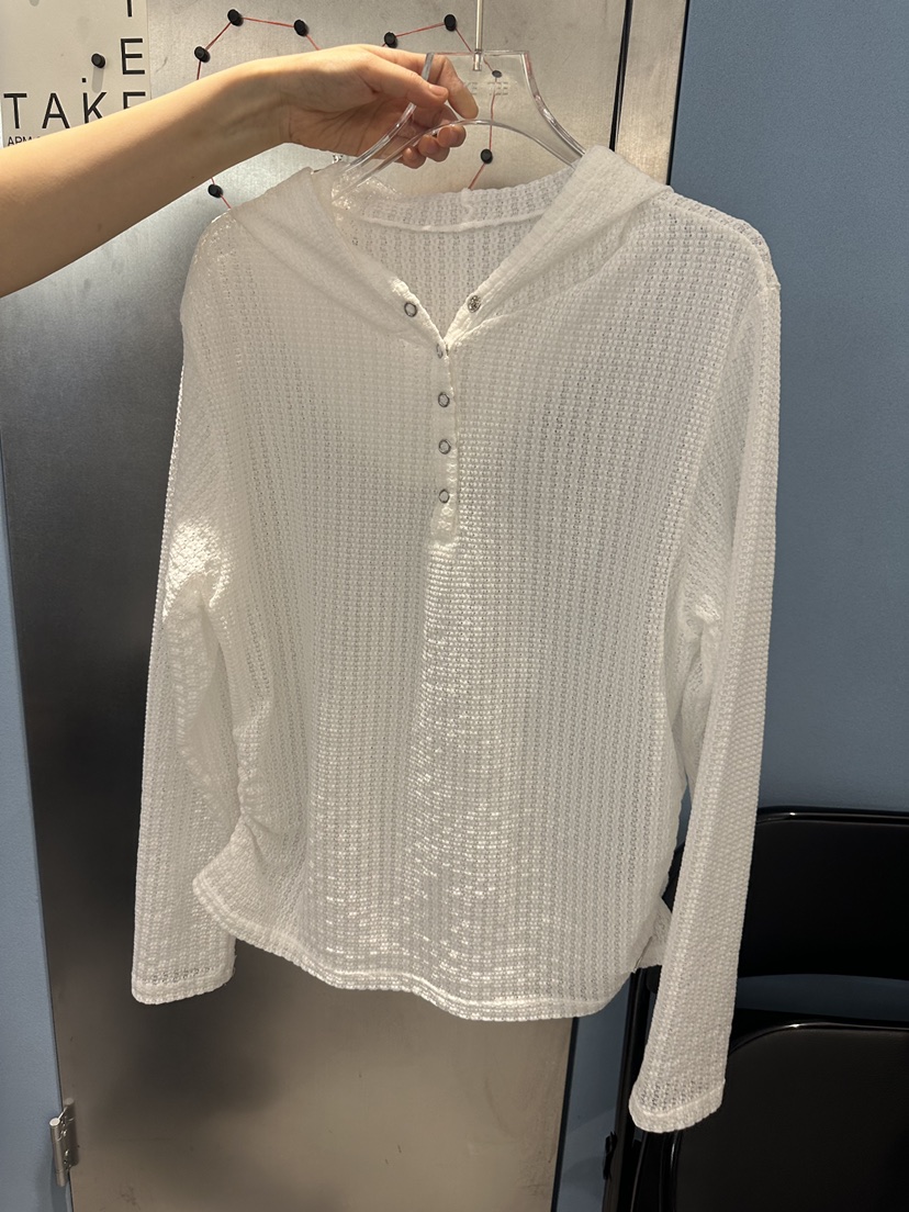 TAKE TEE韓國直郵實拍女裝新品人氣襯衫蕾絲衫兜帽蕾絲褶皺TAKE TEE襯衫/蕾絲衫圖色1