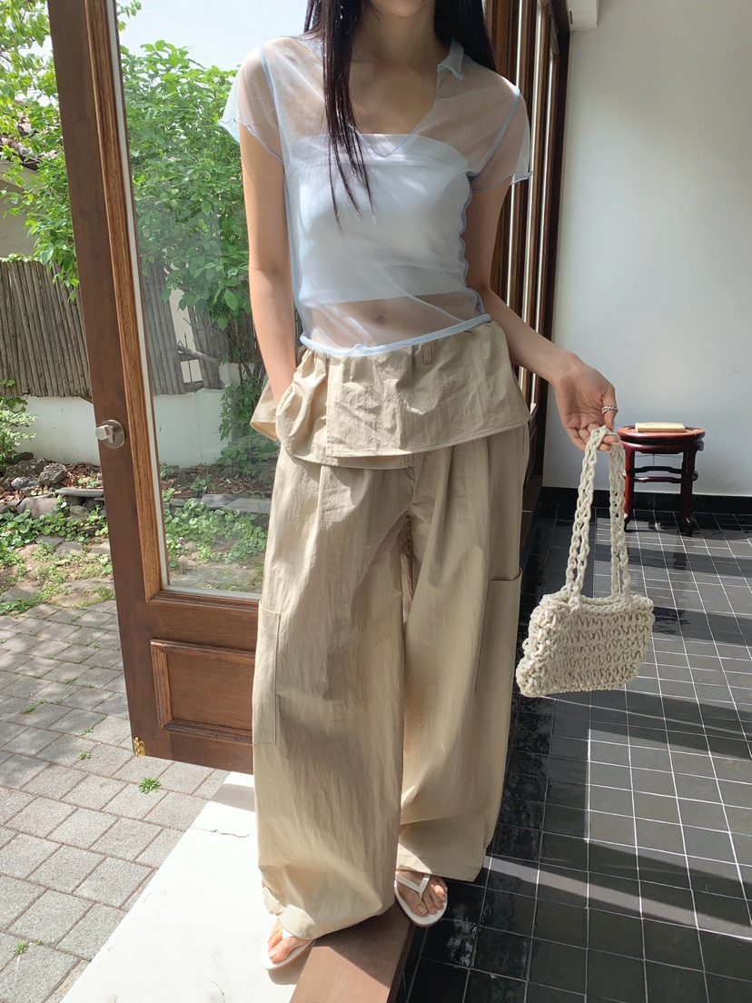 JKICHI韓國直郵女士新款時尚26春夏推薦職業襯衫蕾絲衫網狀JKICHI襯衫/蕾絲衫