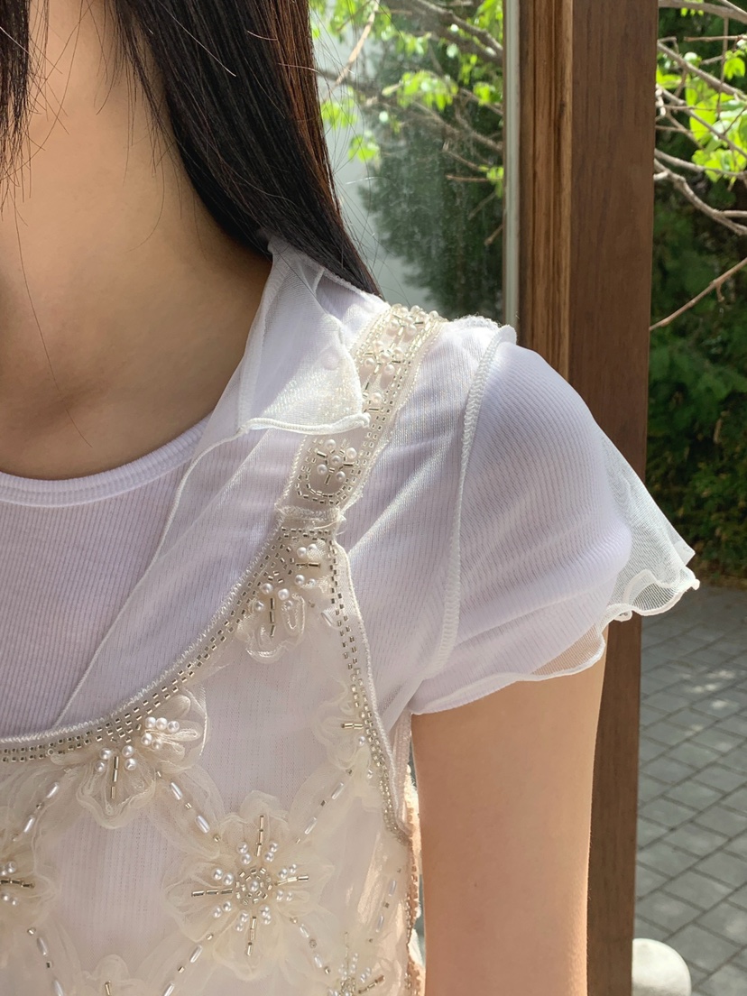 JKICHI韓國直郵女士新款時尚26春夏推薦職業襯衫蕾絲衫網狀JKICHI襯衫/蕾絲衫