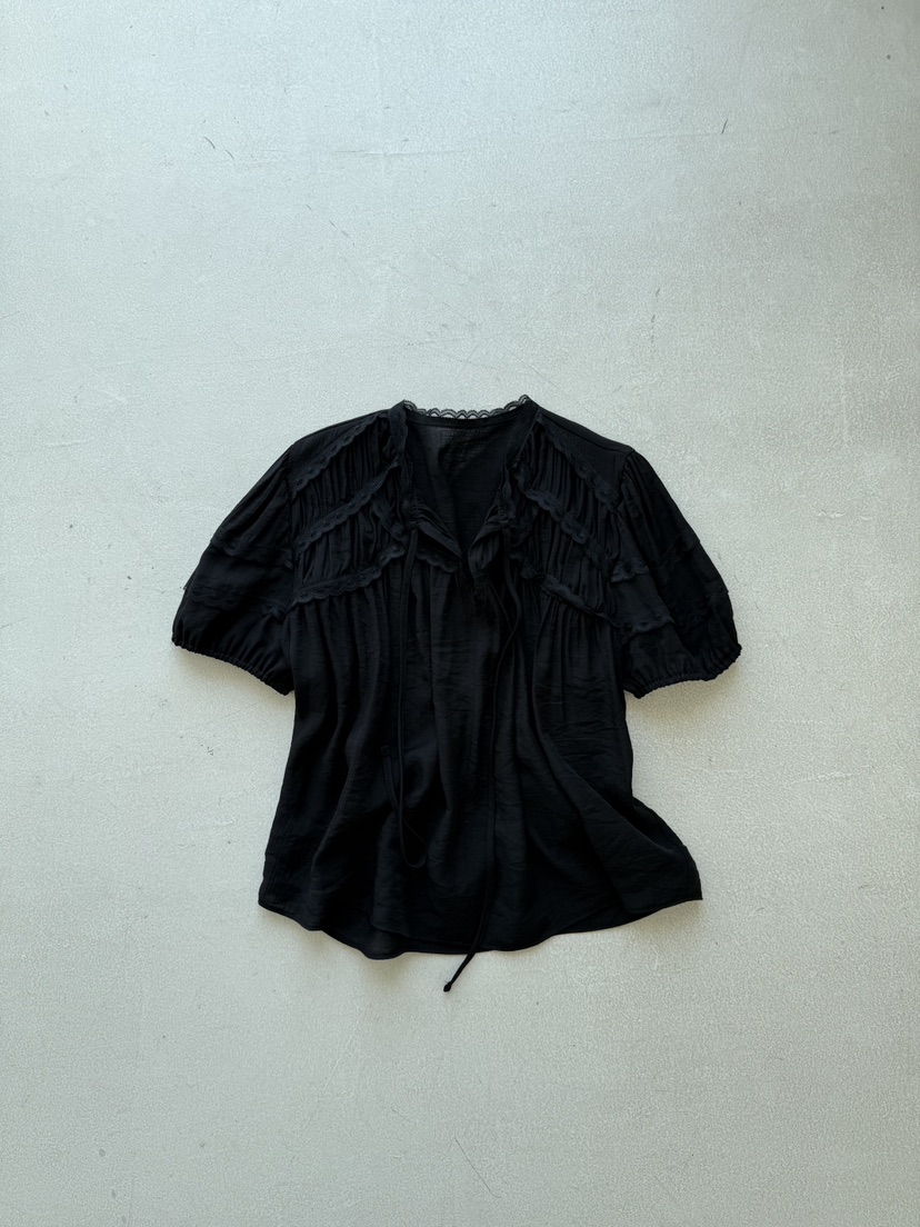 SANTAL韓國東大門代購女士新品熱賣26夏季26春夏襯衫蕾絲衫SANTAL襯衫/蕾絲衫