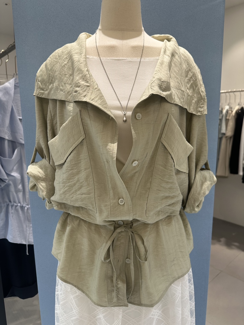 TAKE TEE韓國直郵女裝新品26夏季職業襯衫蕾絲衫不含腰包TAKE TEE襯衫/蕾絲衫圖色1