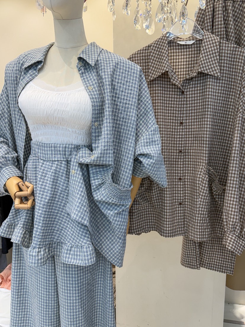 81 MARKET-L韓國直郵實拍女士新款26春夏26夏季襯衫蕾絲衫81 MARKET-L襯衫/蕾絲衫