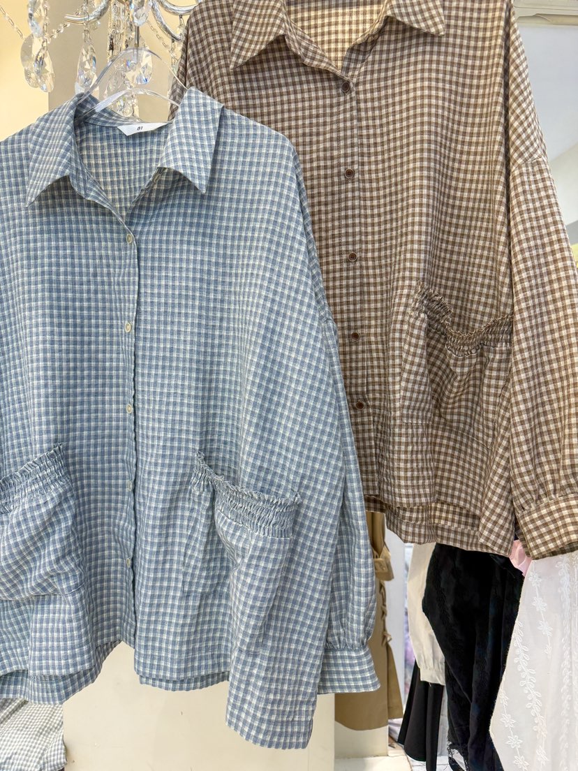 81 MARKET-L韓國直郵實拍女士新款26春夏26夏季襯衫蕾絲衫81 MARKET-L襯衫/蕾絲衫