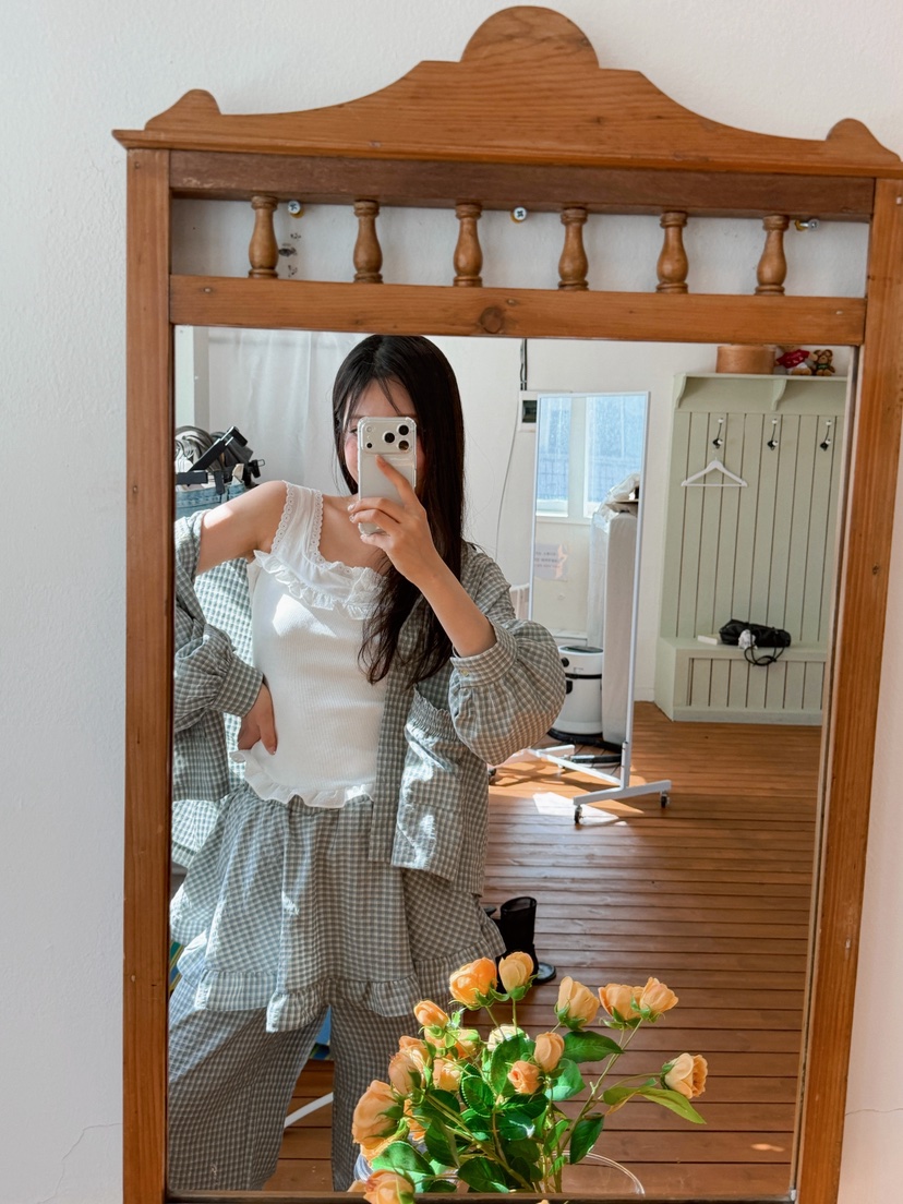 81 MARKET-L韓國直郵實拍女士新款26春夏26夏季襯衫蕾絲衫81 MARKET-L襯衫/蕾絲衫