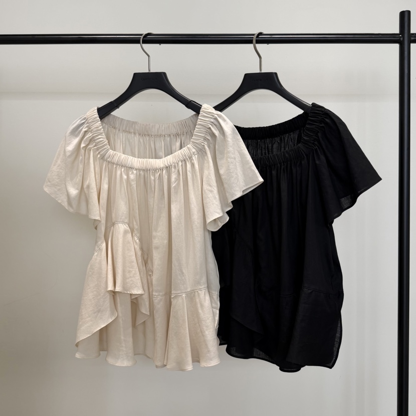 GALERIE NUIT韓國東大門直郵女士新款時尚襯衫蕾絲衫荷葉邊GALERIE NUIT襯衫/蕾絲衫