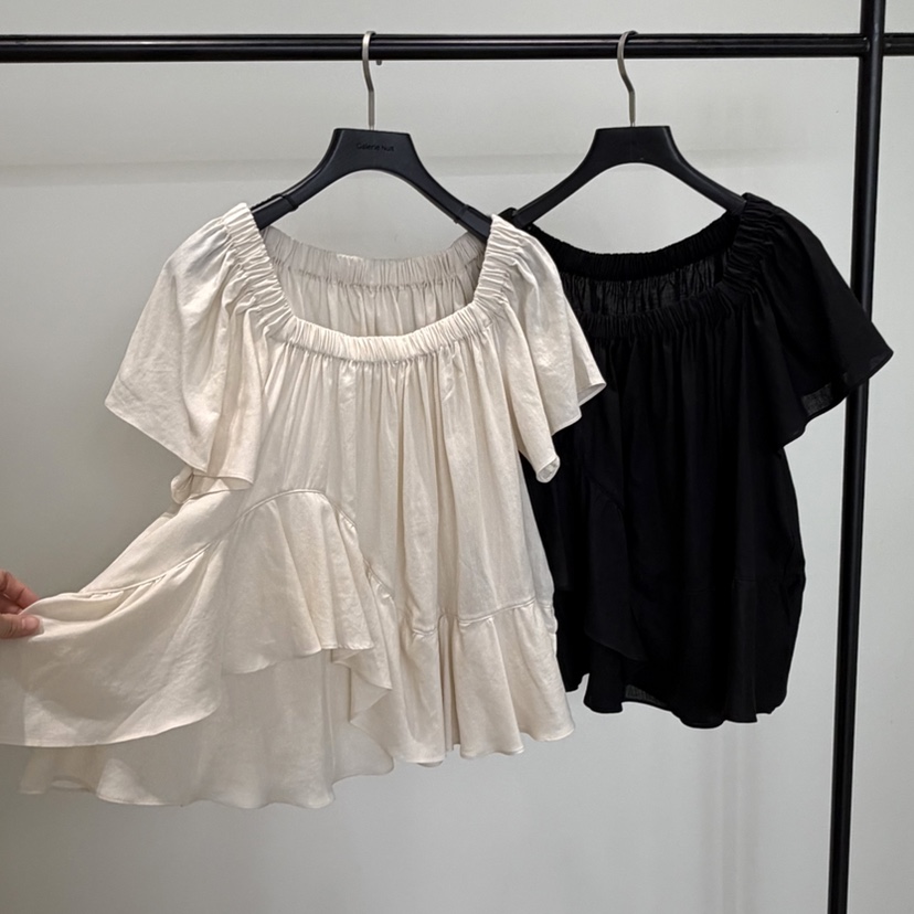 GALERIE NUIT韓國東大門直郵女士新款時尚襯衫蕾絲衫荷葉邊GALERIE NUIT襯衫/蕾絲衫