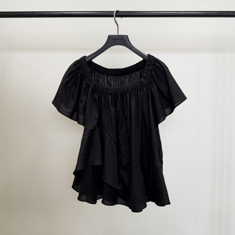 GALERIE NUIT韓國東大門直郵女士新款時尚襯衫蕾絲衫荷葉邊GALERIE NUIT襯衫/蕾絲衫圖色2