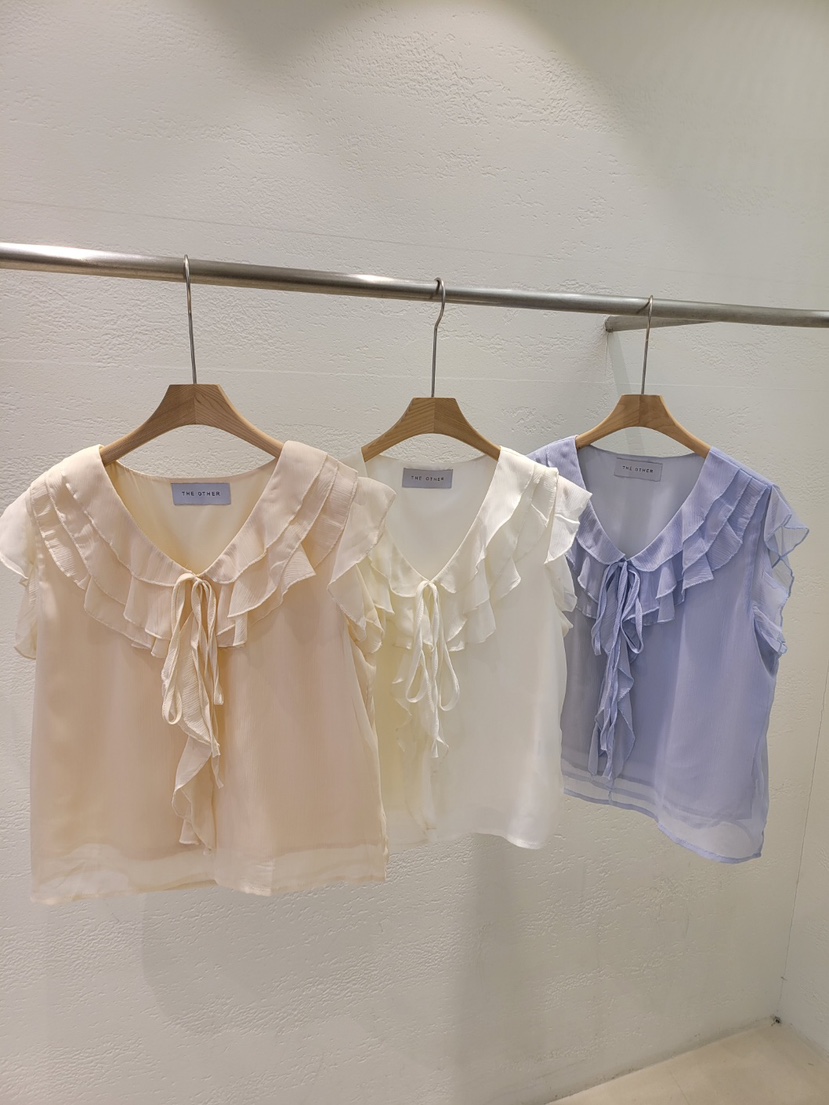 THE OTHER韓國直郵女裝新品推薦人氣職業襯衫蕾絲衫荷葉邊THE OTHER襯衫/蕾絲衫