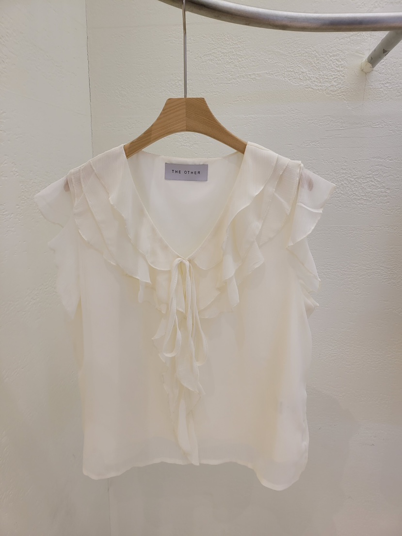 THE OTHER韓國直郵女裝新品推薦人氣職業襯衫蕾絲衫荷葉邊THE OTHER襯衫/蕾絲衫圖色3