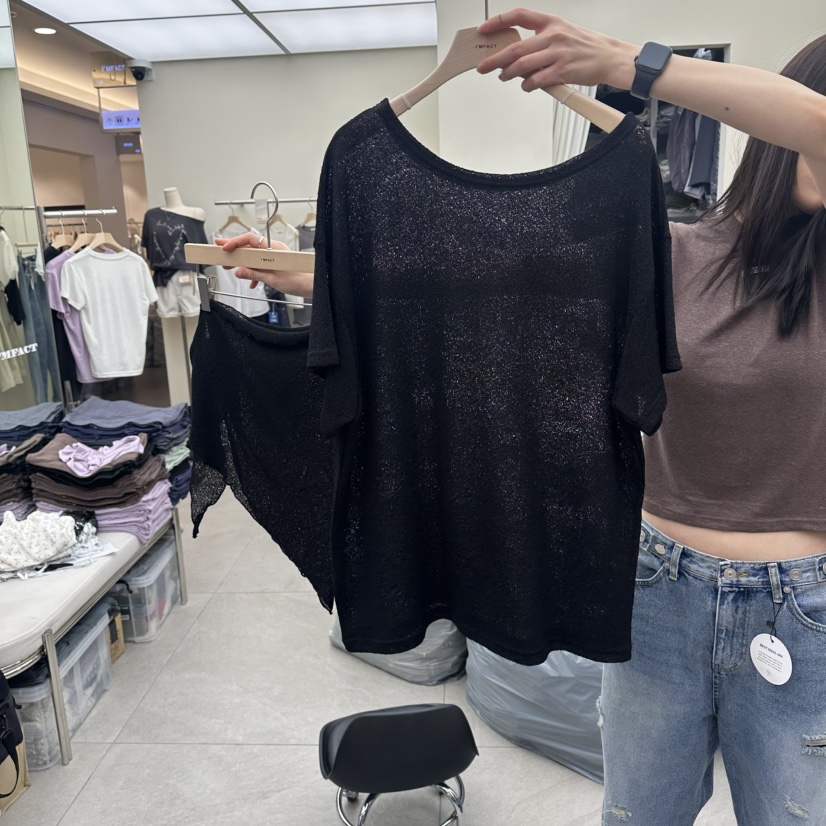 I MFACT韓國東大門直郵女裝新品職業26春夏26夏季針織衫圍巾I MFACT針織衫圖色2