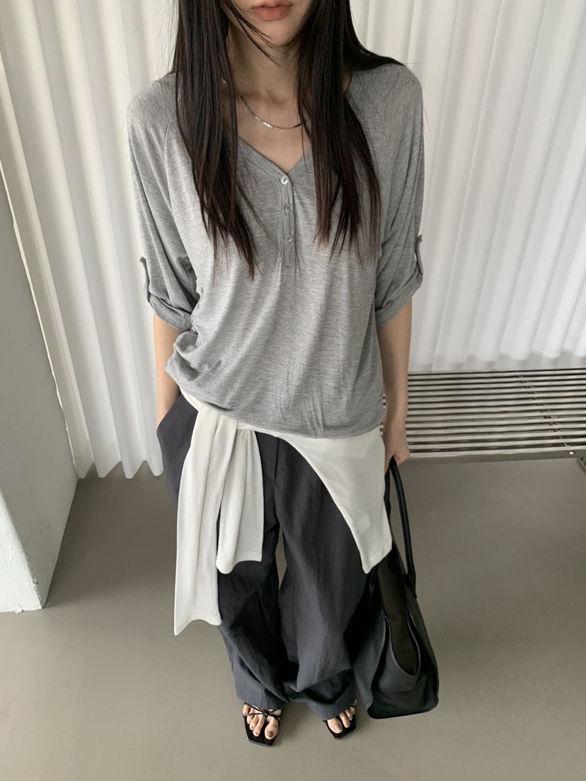 TRUE韓國代購女裝新款熱賣時尚26春夏26夏季職業休閑人氣T恤TRUET恤