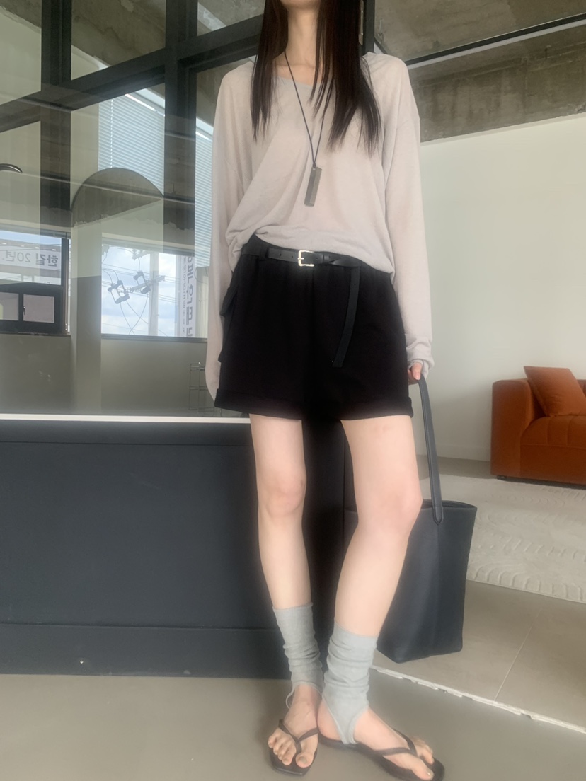 TRUE韓國直郵實拍女裝新品26夏季休閑時尚職業短褲不含腰帶TRUE短褲