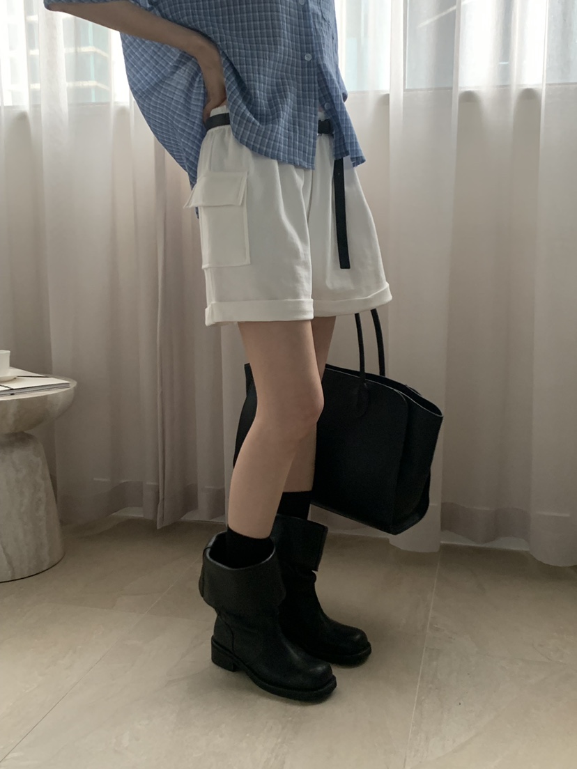 TRUE韓國直郵實拍女裝新品26夏季休閑時尚職業短褲不含腰帶TRUE短褲