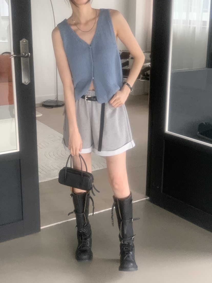 TRUE韓國直郵實拍女裝新品26夏季休閑時尚職業短褲不含腰帶TRUE短褲