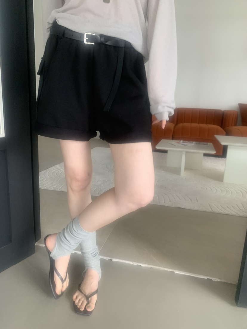 TRUE韓國直郵實拍女裝新品26夏季休閑時尚職業短褲不含腰帶TRUE短褲