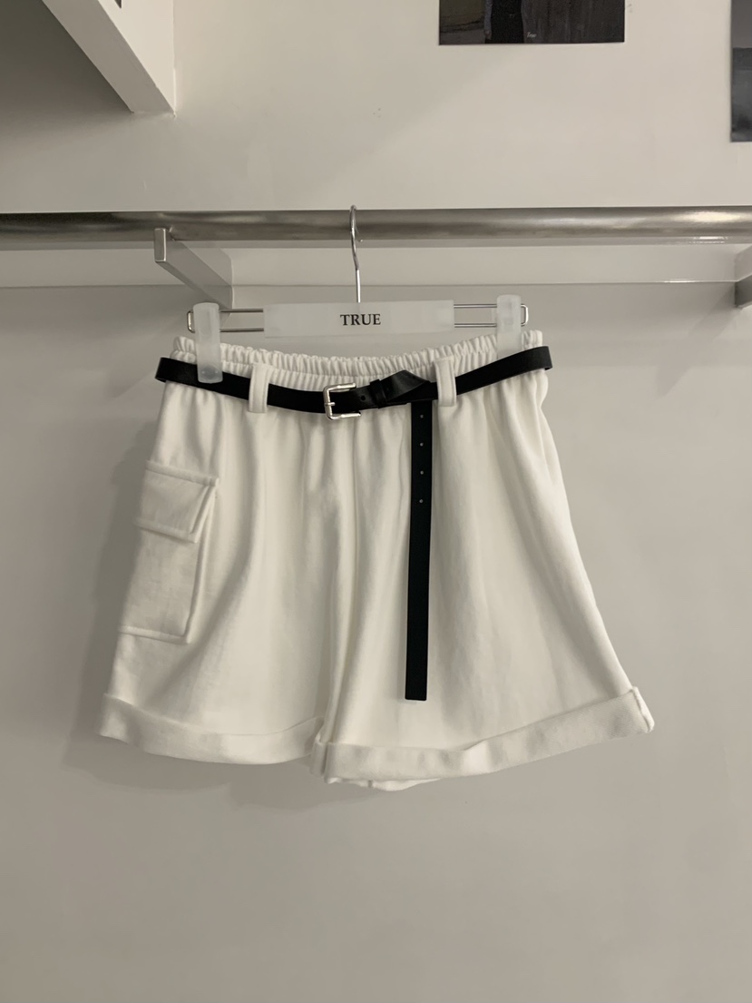 TRUE韓國直郵實拍女裝新品26夏季休閑時尚職業短褲不含腰帶TRUE短褲圖色1