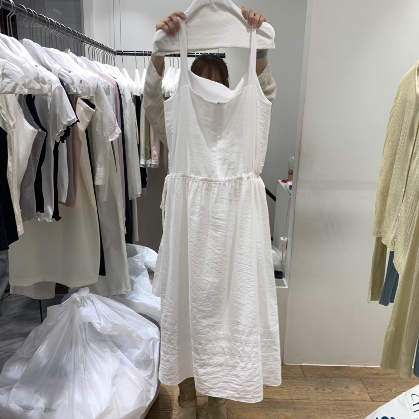 VERVEINE韓國東大門代購女裝新款26春夏推薦連衣裙蕾絲褶裥VERVEINE連衣裙