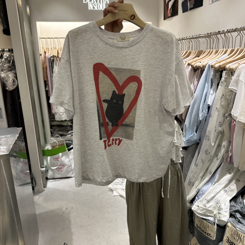 BERTHA韓國東大門代購女士新品推薦人氣熱賣時尚26春夏T恤BERTHAT恤圖色1